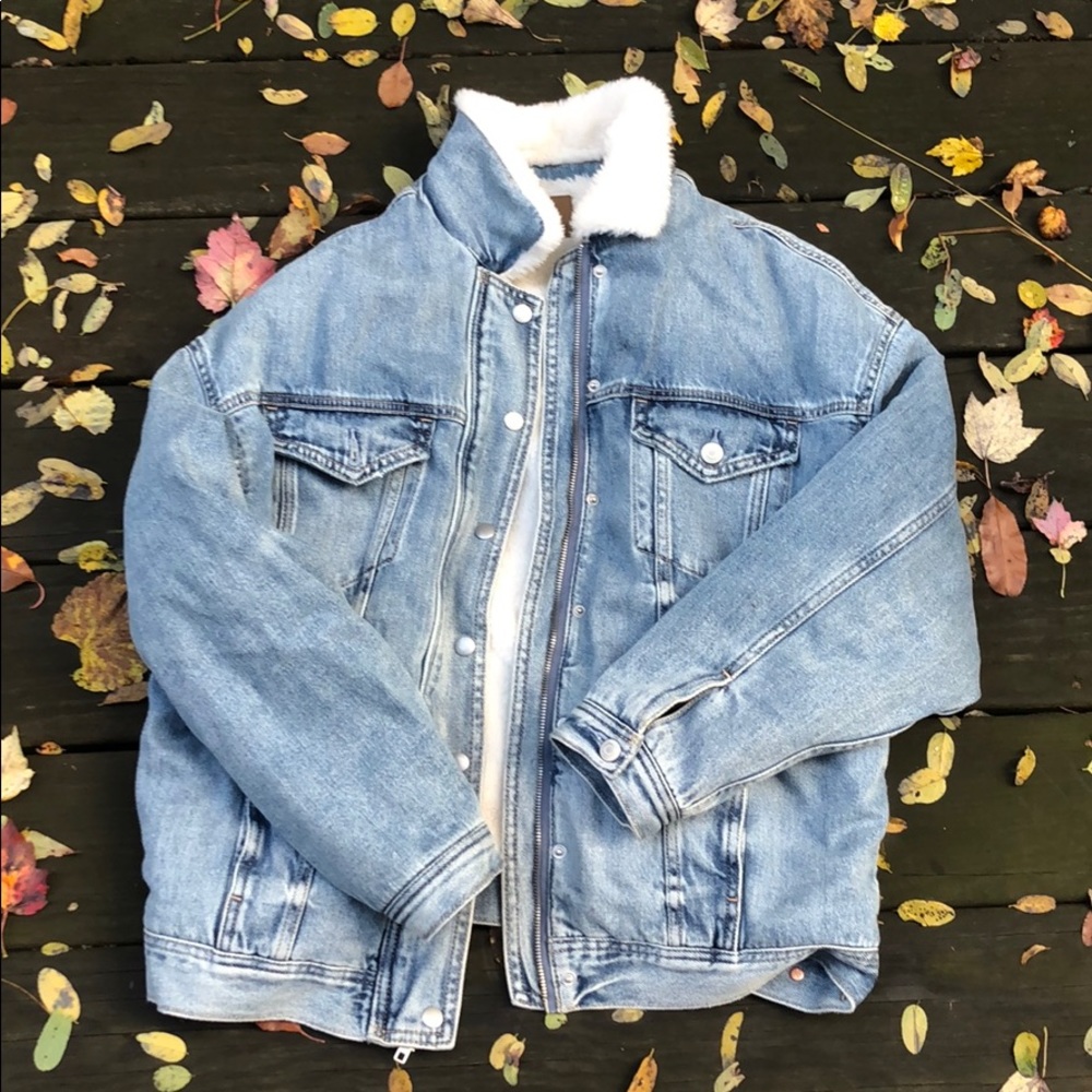 American Eagle Jean Sherpa Jacket